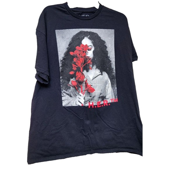 H.E.R. Black T-shirt Size XL Gabriella Wilson R&B - Picture 1 of 4